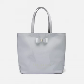 Image of Ted Baker Womens Hanacon Bow Large Icon Bag - Grey