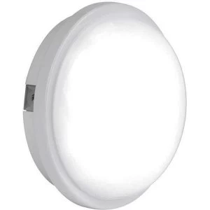 image of Aurora Enlite 15W IP65 Polycarbonate Round Integrated LED Bulkhead Cool White - EN-BH115/40