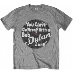 image of Bob Dylan You Cant Go Wrong Mens Grey T-Shirt: X-Large