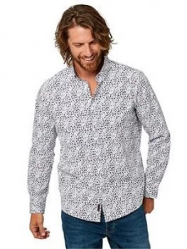 Joe Browns Joe Browns Dynamic Print Shirt, White, Size S, Men