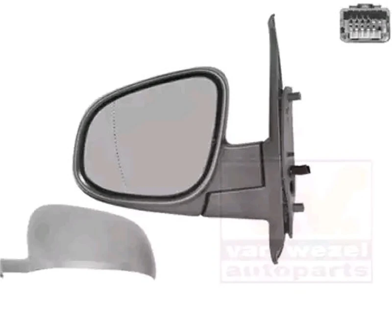 Image of VAN WEZEL 4412817 Wing mirror * HAGUS * Left, Heatable, primed Outside Mirror (50)