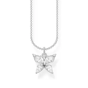 image of THOMAS SABO Silver CZ Butterfly Necklace