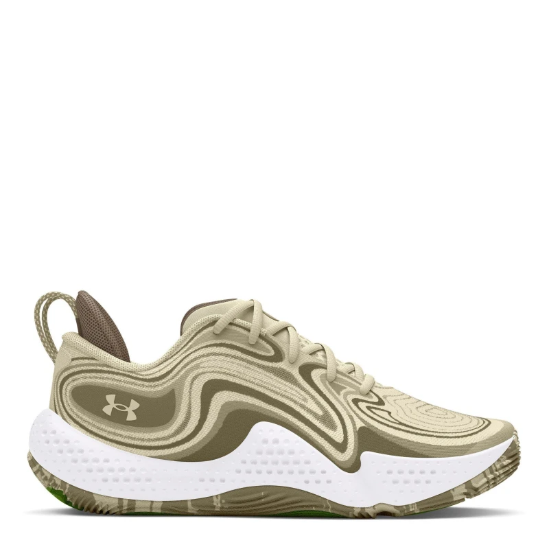 Image of Under Armour Unisex Spawn Camo Basketball Trainers Brown unisex 7.5 (42)