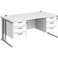 image of Dams International Desk MCM16P33SWH 1,600 x 800 x 725 mm