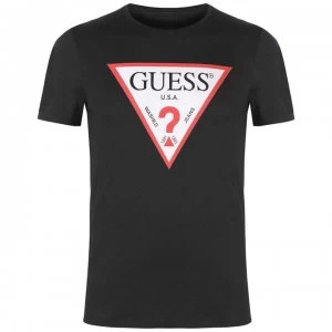 Guess Logo Original T Shirt - Jet Black