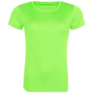 Image of Awdis Womens/Ladies Cool Recycled T-Shirt (L) (Electric Green)