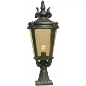 Image of Loops - Outdoor IP44 1 Bulb Wall Ground Pedestal Weathered Bronze LED E27 150W