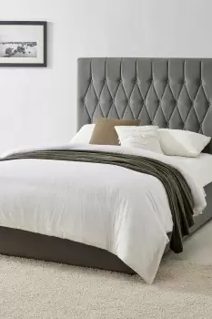 Image of Waldorf Dark Grey Upholstered Ottoman Storage Bed Frame