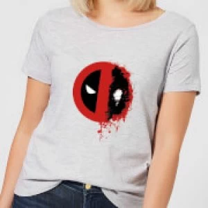 Image of Marvel Deadpool Split Splat Logo Womens T-Shirt - Grey - 3XL