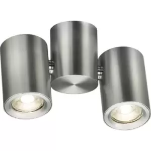 image of Knightsbridge - Dee Twin Surface Adjustable Round Spotlight Brushed Chrome - DEA2TRBC