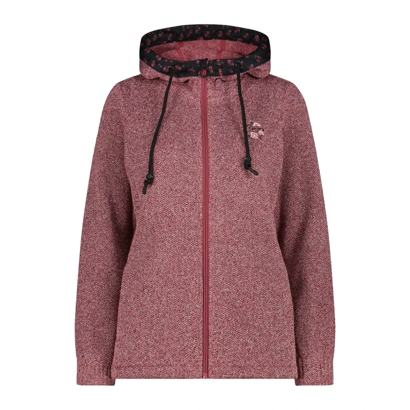 Image of Womens knitted technical hoodie CMP Rouge Female XL