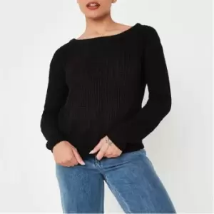 image of Missguided Petite Recycled Ophelita Jumper - Black