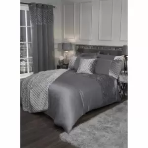 image of Emma Barclay Glamour Bedspread with 2 Matching Pillow Shams Silver