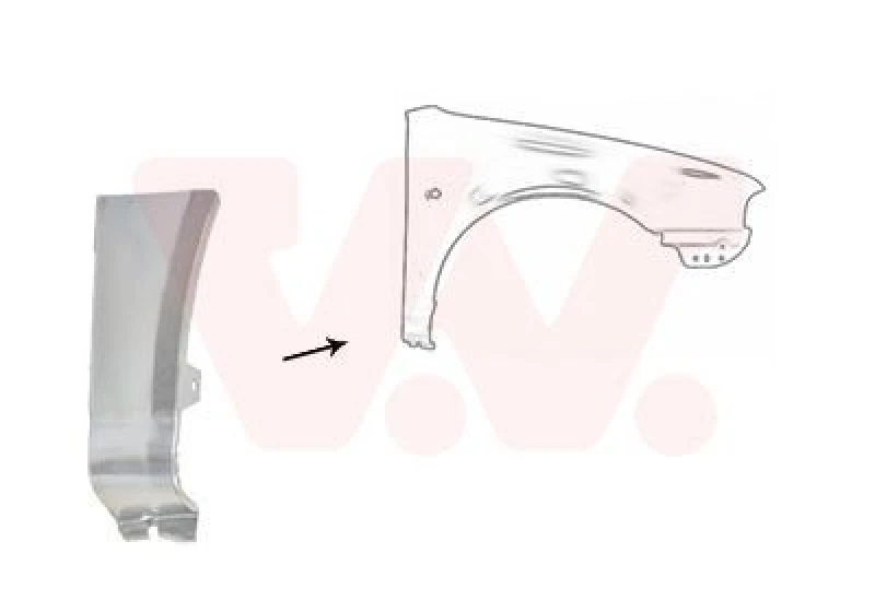 Image of VAN WEZEL Wing fender VAN WEZEL 7620156