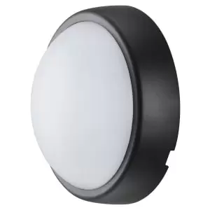 image of Luceco Eco Mini Round Bulkhead IP54 Supplied Black and White Trim 450LM 5.5W 4000K