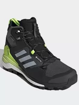 Image of adidas Terrex Skychaser 2 Mid Gore-tex Hiking Shoes, Black/Silver/Grey, Size 8.5, Men
