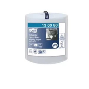 Image of Industrial Heavy-Duty Wiping Paper 3 ply Blue W1 130080