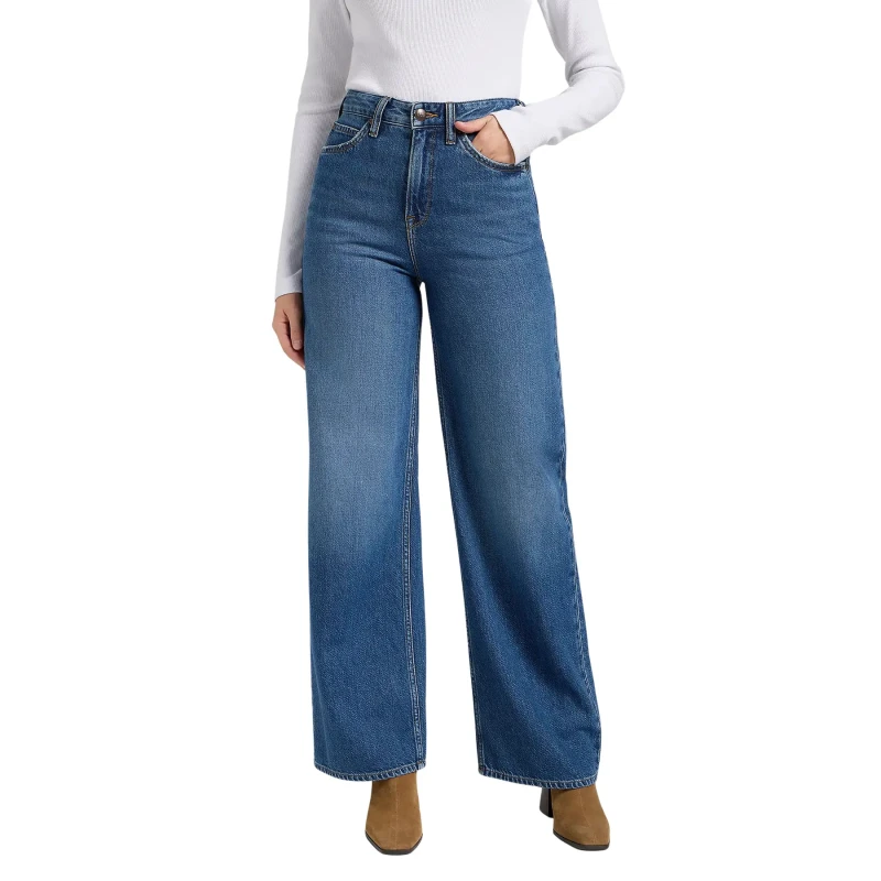 Image of Lee Wide Leg Womens Jeans Lee Stella Bleu Female 27x31
