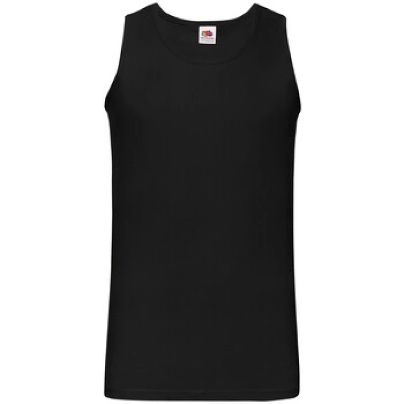 Image of Fruit Of The Loom Fruit of the Loom Men Valueweight Athletic Tank Top in Black Size: X-Large Black XL Male 5063652789162