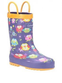 image of Cotswold Girls Owl Wellington Boots