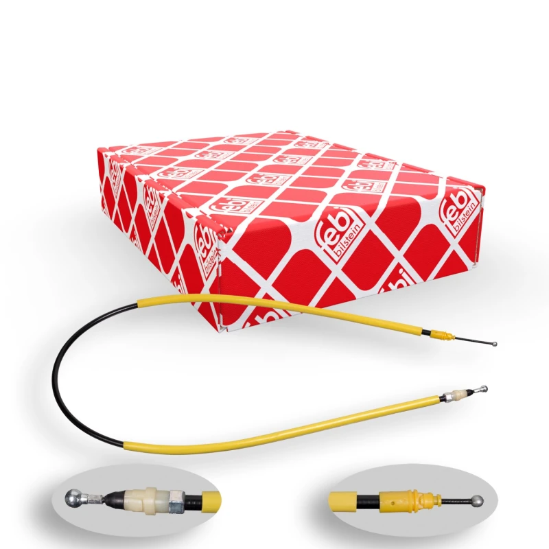 Image of FEBI BILSTEIN 33168 Brake Cable Right Rear, 1603mm Cable,parking brake (124)