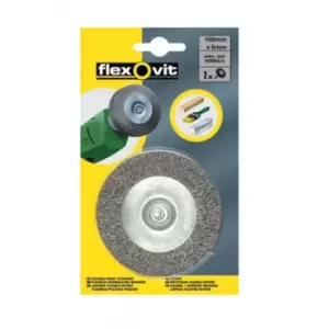 Image of FLEXOVIT Wire Brush - Flat Type - Crimped - 4in./100mm 63642556883