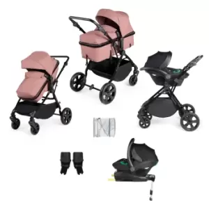 Image of Ickle Bubba Comet I-Size Travel System With Stratus Car Seat & Isofix Base- Dusky Pink