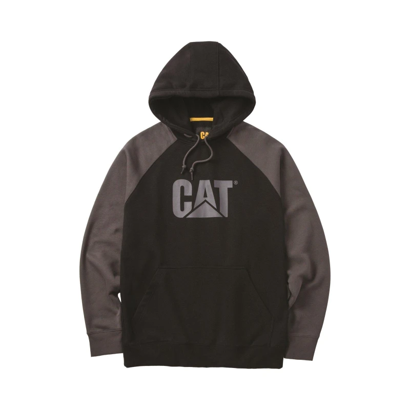 Image of Caterpillar Raglan Hooded Sweatshirt - Black 4XL