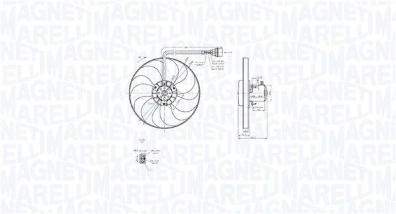 Image of MAGNETI MARELLI Fan, radiator MAGNETI MARELLI 069422877010