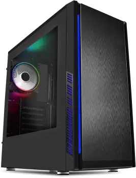 image of CiT Dark Star Mid Tower Gaming Case - Black USB 3.0