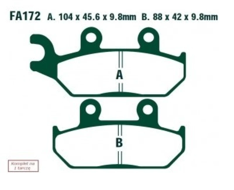 Image of EBC Brakes FA172TT Brake pad set Brake Pad Set,disc brake (402)