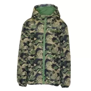Image of Minecraft Boys Camo Logo AOP Puffer Jacket (10-11 Years) (Green)