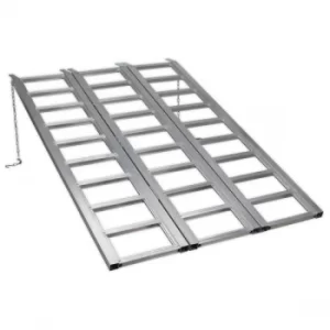 Image of Sealey FLR680T Motorcycle/Trike/ATV & Mini Tractor Ramp Wide Tri-F...