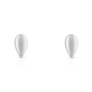 image of JG Fine Jewellery 9ct White Gold Plain Teardrop Stud Earrings