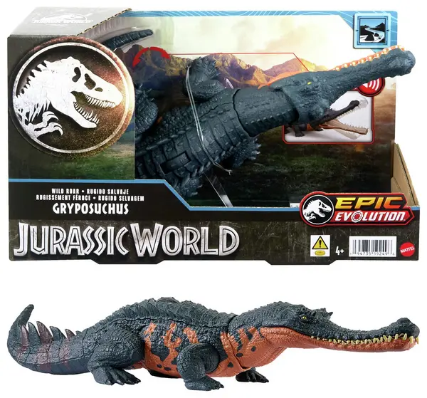 Image of Jurassic World Wild Roar Gryposuchus Dinosaur Figure