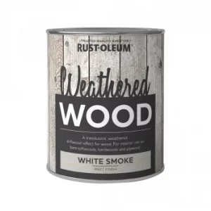 Image of Rust-Oleum Weatherd Wood Paint White Smoke 750ml