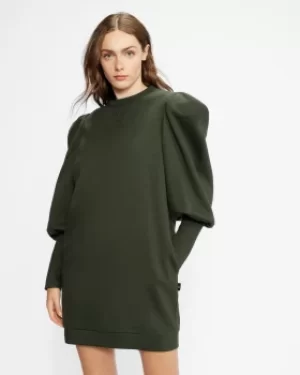 Image of Mini Sweat Dress With Shoulder Detail