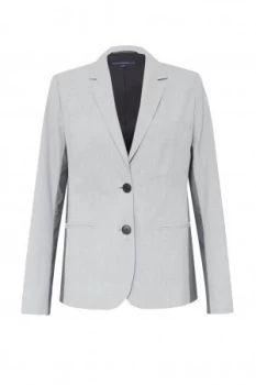 Image of French Connection Colour Block Suiting Fitted Blazer Black