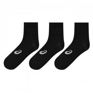 Image of Asics Quarter Socks 3 Pack Junior Boys - BLACK