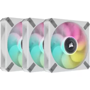 Image of Corsair iCUE ML120 RGB ELITE Premium 120mm White PWM Magnetic Levitation Triple Fan Kit
