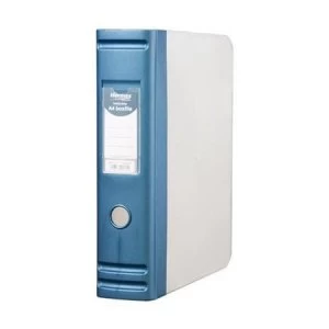 Image of Hermes A4 Box File with D-Ring Polypropylene 80mm Spine Metallic Blue