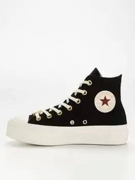 Converse Chuck Taylor All Star Lift Hi Tops - Black, Size 3, Women