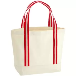 Image of Westford Mill - EarthAware Organic Shoulder Bag (One Size) (Natural/Classic Red)