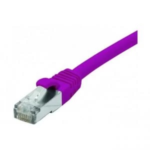 Image of Patch Cord RJ45 CAT.6 F/UTP LSZH Snagless Purple - 0.50 M Full Copper