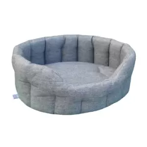 Image of P&L Oval Basket Dog Bed Large Grey