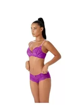 Image of Gossard Superboost Lace Short, Purple Size M Women