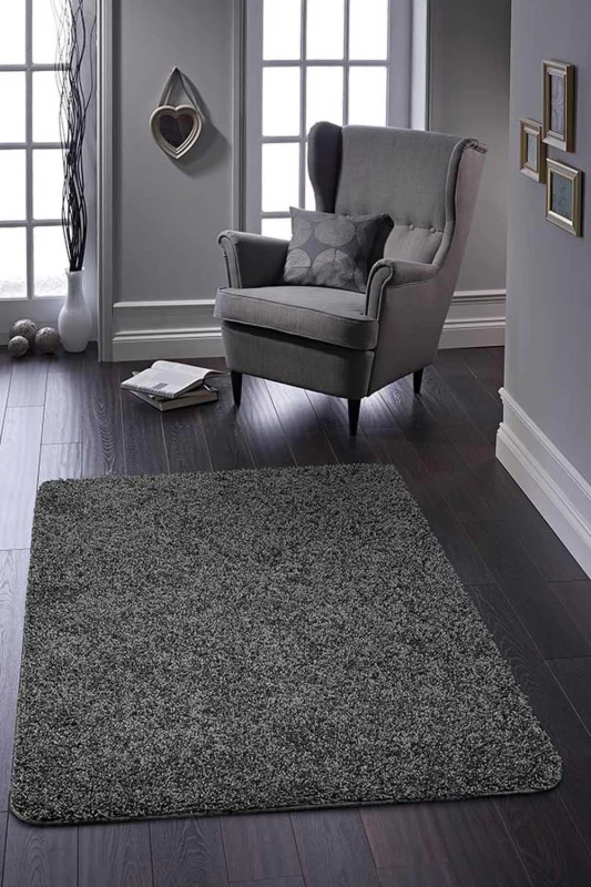 Image of Buddy Mat Buddy Plain Shaggy Mat Rug - 150x67cm - Charcoal.