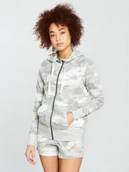 Image of Nike Sportswear Gym Vintage Camo FZ Hoodie Camo Size L Women
