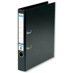 Image of Elba A4 Mini Lever Arch File PVC 50mm Spine Black Pack of 10
