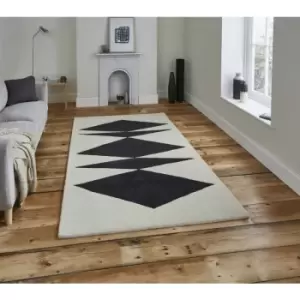 Image of Inaluxe IX07 120cm x 170cm Rectangle - Black and Ivory